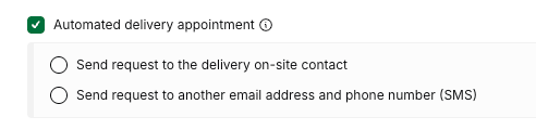 Automated delivery appointment